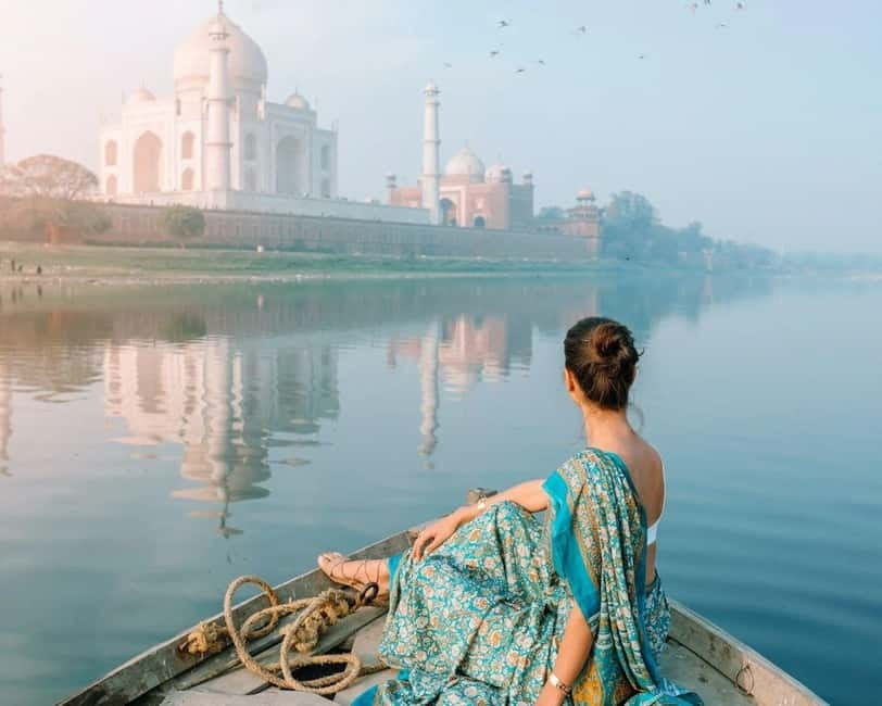 Agra: Taj Mahal Vip Tickets with Guide & Backside Boat Ride - A private start makes Agra easier