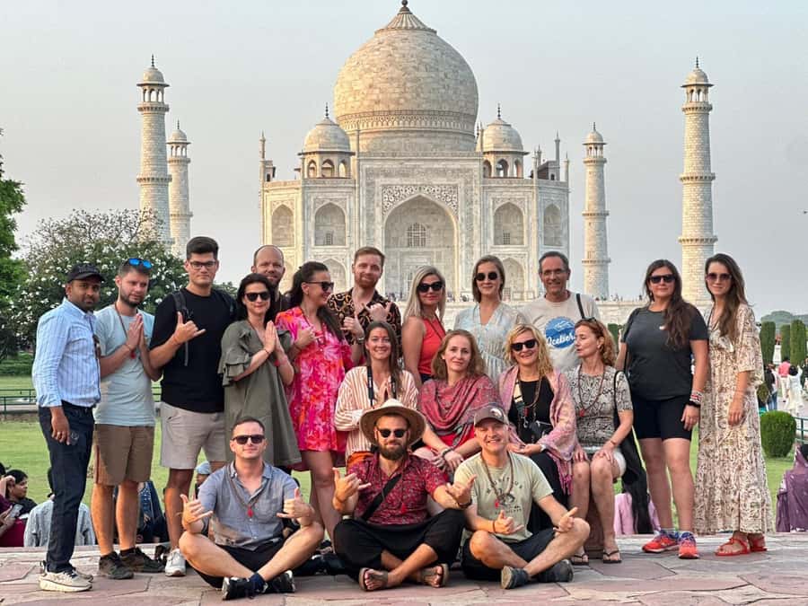 India: Premier High Value Taj Mahal Tickets with Transfers - Shoe covers, water and the details that help