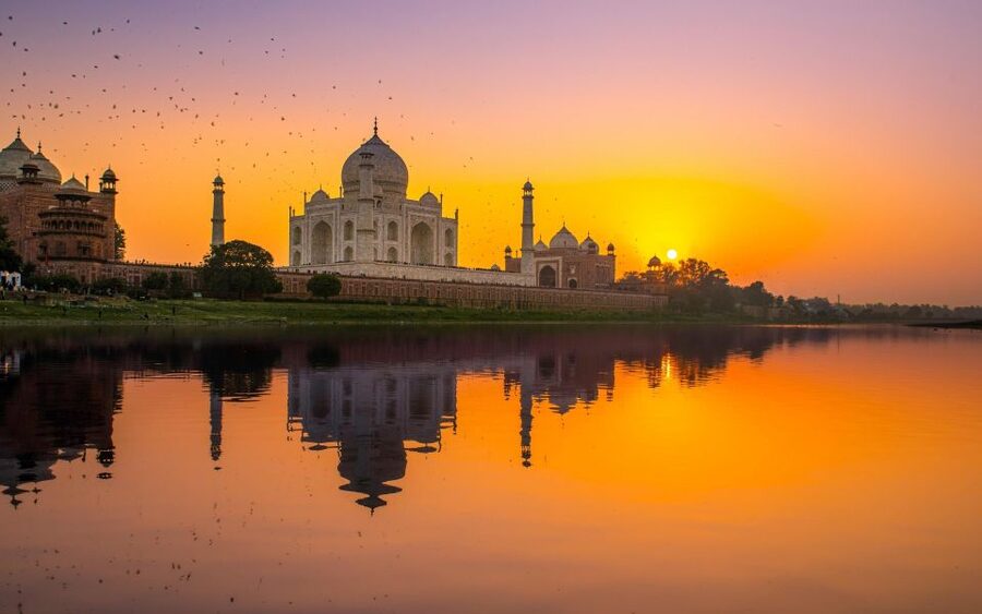 Taj Mahal Sunset View or Morning View Tour with Hotel Pickup - A Taj Mahal view from across the river